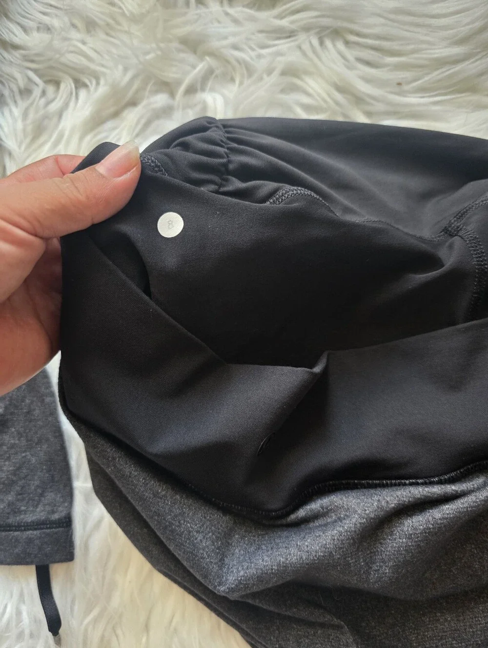 lululemon athletica Black and Charcoal Active Tank Top with Skirt